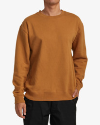 1 Day Shift Crewneck Sweatshirt Brown AVYFT00310 RVCA