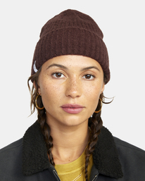 0 Warm Eyes Beanie Brown AVYHA00249 RVCA