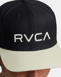 4 RVCA Twill Snapback II Hat Black AVYHA00457 RVCA