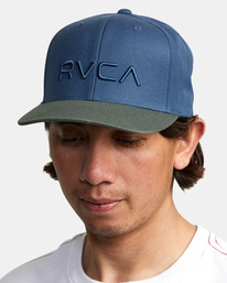 2 RVCA Twill Snapback II Hat Green AVYHA00457 RVCA