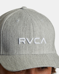 4 RVCA Flex Fit Hat Grey AVYHA00477 RVCA