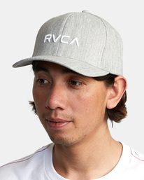 2 RVCA Flex Fit Hat Grey AVYHA00477 RVCA
