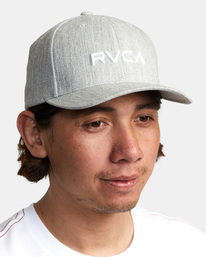 5 RVCA Flex Fit Hat Grey AVYHA00477 RVCA