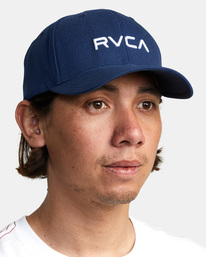 4 RVCA Flex Fit Hat Blue AVYHA00477 RVCA
