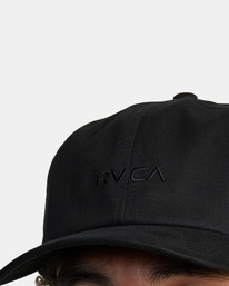 6 PTC Six Panel - Strapback Cap for Men Black AVYHA00492 RVCA