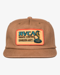 2 Snake Control - Snapback Cap for Men Brown AVYHA00572 RVCA