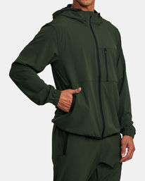 4 Yogger Zip-Up Hooded Jacket II Brown AVYJK00123 RVCA