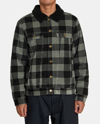 6 Waylon - Sherpa Jacket for Men Green AVYJK00142 RVCA