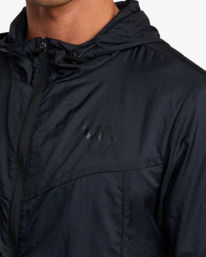 3 RVCA RUNNER LIGHTWEIGHT TRAINING JACKET Black AVYJK00216 RVCA