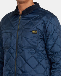 7 Dayshift Flannel - Reversible Overshirt for Men Blue AVYJK00245 RVCA