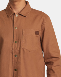 2 Chainmail - Canvas Overshirt for Men Brown AVYJK00248 RVCA