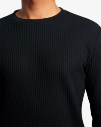 3 Recession Collection Day Shift - Long Sleeve Thermal Top for Men Black AVYKT00104 RVCA