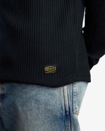 6 Recession Collection Day Shift - Long Sleeve Thermal Top for Men Black AVYKT00104 RVCA