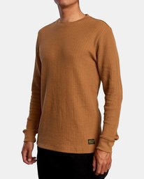 3 Day Shift Long Sleeve Thermal Shirt Brown AVYKT00104 RVCA