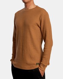 4 Day Shift Long Sleeve Thermal Shirt Brown AVYKT00104 RVCA