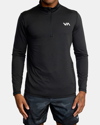 12 VA Sport Vent - Performance Long Sleeve Top for Men Black AVYKT00169 RVCA
