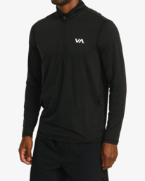 4 VA Sport Vent - Performance Long Sleeve Top for Men Black AVYKT00169 RVCA