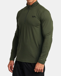 4 Sport Vent Half-Zip Pullover Brown AVYKT00169 RVCA