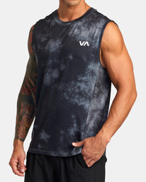 6 Sport Vent Muscle Tank Top Black AVYKT00170 RVCA