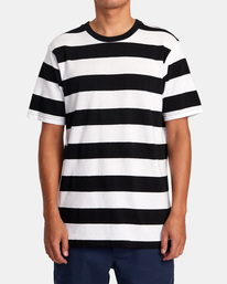 1 16 Tons Stripe Tee Black AVYKT00231 RVCA