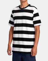 4 16 Tons Stripe Tee Black AVYKT00231 RVCA