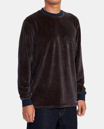 5 Wallflower Striped Long Sleeve Tee Blue AVYKT00240 RVCA