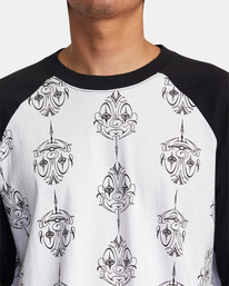 6 Mister Cartoon Smile Now Baseball Tee Black AVYKT00251 RVCA