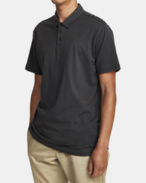 2 PTC Pigment Polo Shirt Black AVYKT00262 RVCA