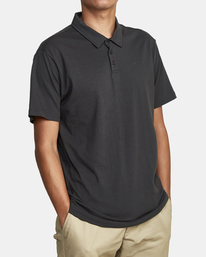 3 PTC Pigment Polo Shirt Black AVYKT00262 RVCA