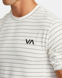3 Sport Vent Stripe Technical Short Sleeve Top White AVYKT00268 RVCA