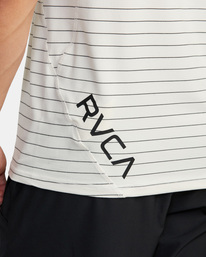 7 Sport Vent Stripe Technical Short Sleeve Top White AVYKT00268 RVCA