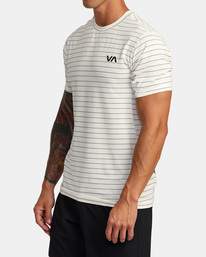 4 Sport Vent Stripe Technical Short Sleeve Top White AVYKT00268 RVCA