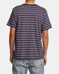 2 Road Runner Stripe Short Sleeve Top Blue AVYKT00279 RVCA