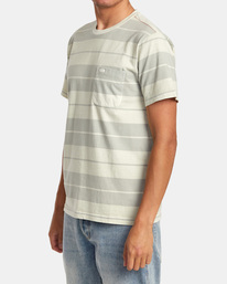 4 PTC Stripe T-Shirt Silver AVYKT00282 RVCA