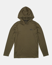 0 Sport Vent Technical Hooded Top Green AVYKT00285 RVCA