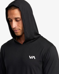 8 Sport Vent - Funktionelles Oberteil mit Kapuze für Männer Schwarz AVYKT00285 RVCA