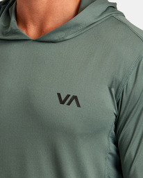 3 Sport Vent Technical Hooded Top Blue AVYKT00285 RVCA
