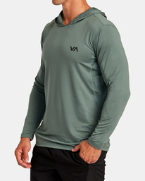 4 Sport Vent Technical Hooded Top Blue AVYKT00285 RVCA