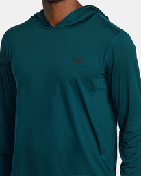 2 Sport Vent Technical Hooded Top Green AVYKT00285 RVCA