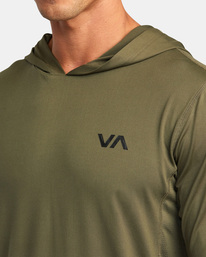 3 Sport Vent Technical Hooded Top Green AVYKT00285 RVCA