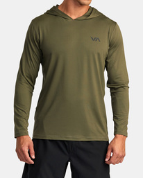 1 Sport Vent Technical Hooded Top Green AVYKT00285 RVCA
