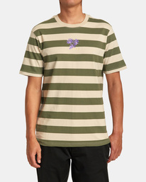 1 Corso Stripe - T-Shirt for Men Green AVYKT00286 RVCA