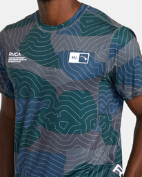 3 Hawaii Sport Vent Short Sleeve Training Top Blue AVYKT00301 RVCA