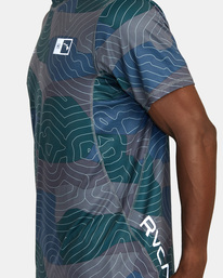 5 Hawaii Sport Vent Short Sleeve Training Top Blue AVYKT00301 RVCA