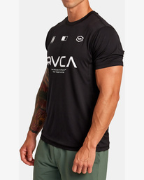 6 Vent VA Sport Badge - Technical Training T-Shirt for Men Black AVYKT00302 RVCA