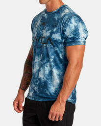 4 Vent VA Sport Badge Technical Training Tee Blue AVYKT00302 RVCA
