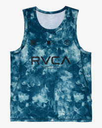 rvca, Vent VA Sport Badge Technical Training Tank, TEAL TIE DYE (brr6) Vent VA Sport Badge - Technical Training Vest for Men AVYKT00303