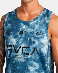 3 Vent VA Sport Badge Technical Training Tank Blue AVYKT00303 RVCA