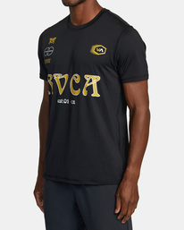 3 RVCA Kit Perf Short Sleeve Training Top Black AVYKT00322 RVCA