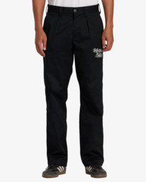 7 Mister Cartoon Trouser Pants Black AVYNP00151 RVCA